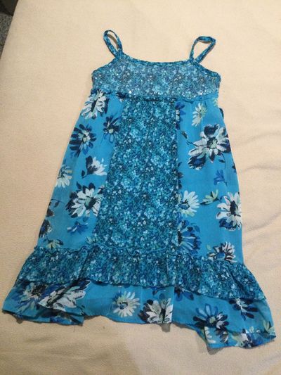 Justice size 10 Blue floral sundress 10-12