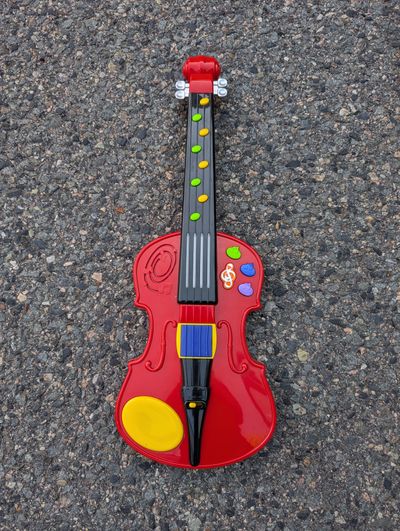 Musical instrument Red violin with sounds