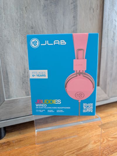 JLab New pink wired on-ear folding kids headphones for ages 6+