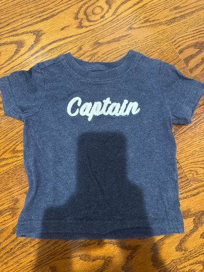 Janie and Jack Blue short sleeve captain shirt 12-18mo 12-18 Months