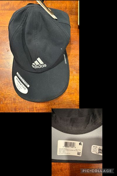 NEW Addidas BLK CAP OSFA Hat L 7-1/4 to 7-5/8in
