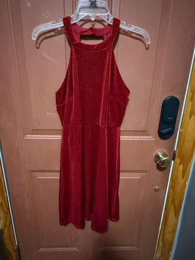 Red sleeveless party dress  Women's - L