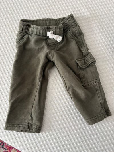 Carters Green cargo pants 9 Months