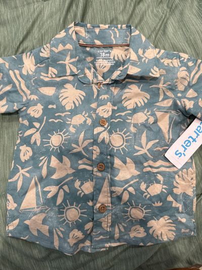New Carters summer button up Short sleeves 18 Months