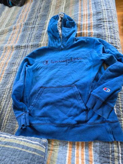 Champion Blue Logo Hoodie 14-16