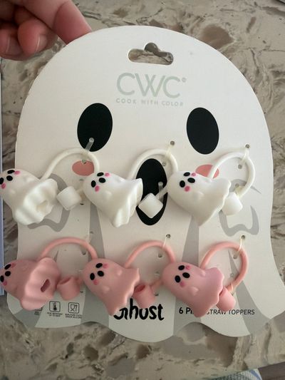 NEW Ghost Straw Toppers