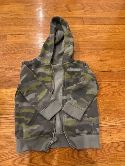 Cat and Jack zip up camouflage hoodie  2T