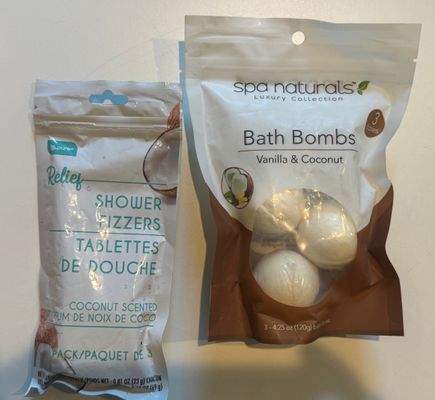 Brand New Bath Bombs and Shower Fizzers Brand New Bath Bombs and Shower Fizzers. Vanilla&coconut