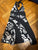 Black and white halter floral dress  Women's - L