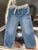 Baby B'gosh light blue jeans with soft band and draw string 18 Months
