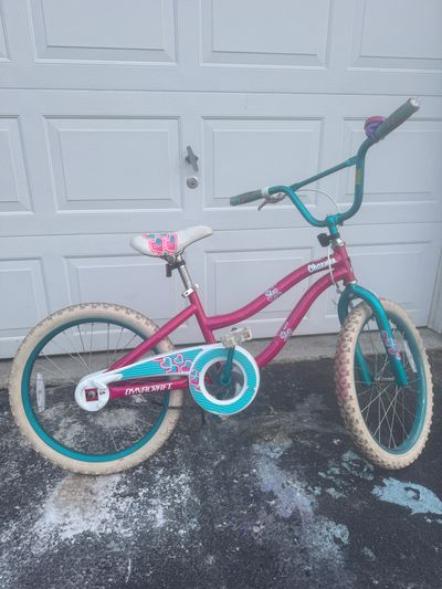 Dynacraft 20Inch girls bike pink, turquoise hearts 20 Kids Bike