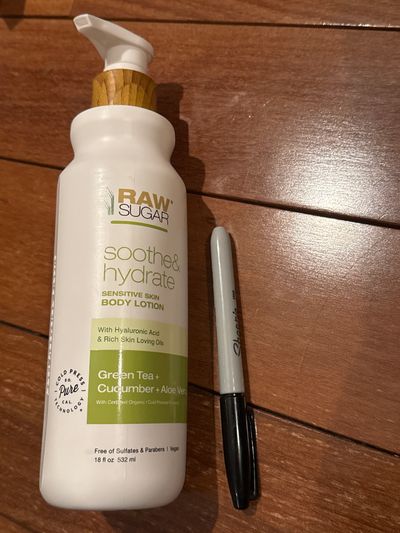 We knew never used or tested large 16 ounce lotion Green tea and cucumber with hyaluronic acid sulfate free $12