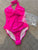 Suuksess NEW never worn hot pink swimsuit hygiene liner intact Women's Med (10-12)