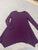Magic Fit Purple LS stretch irregular hem. Tunic length Women's - S