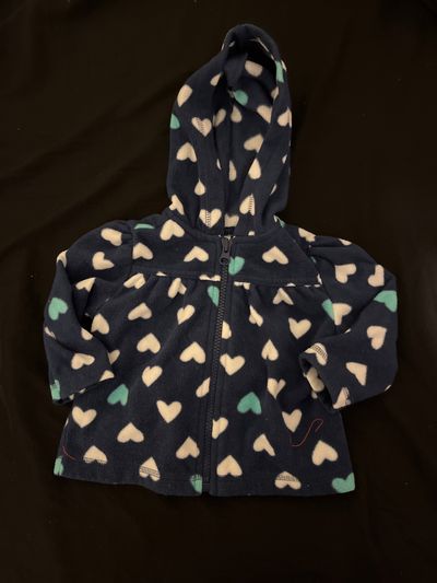 Old Navy 6-12 month navy blue fleece hoodie 6-12 Months