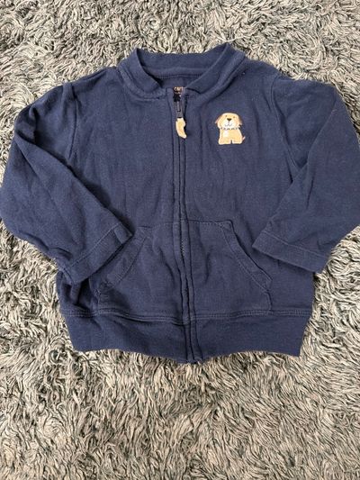 Carters Puppy Zip Up Light Sweatshirt  12 Months